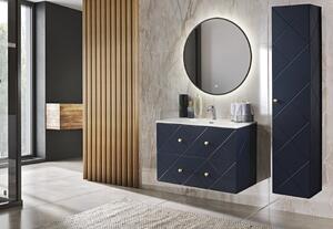Koupelnová sestava ELEGANCE Blue Typ: Vysoká skříňka Elegance blue 80-01-C-1D / 35 x 170 x 33 cm