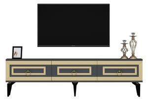 TV stolek/skříňka Pemava 2 (antracit + zlatá). 1095405