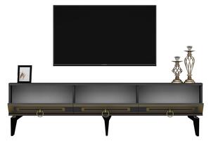 TV stolek/skříňka Pemava 2 (antracit + zlatá). 1095405