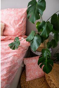 Růžové bavlněné povlečení na jednolůžko 140x200 cm LP Dita Pink Blossom – Cotton House