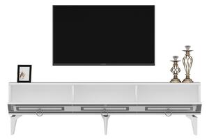 TV stolek/skříňka Pemava 2 (bílá + stříbrná). 1095408