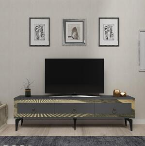 TV stolek/skříňka Muvuta 2 (antracit + zlatá). 1095411