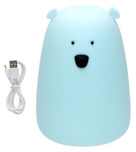 LED RGB Dětská dotyková lampička BEAR LED/0,8W/5V modrá