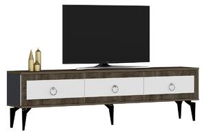 TV stolek/skříňka Sotema 3 (ořech + bílá). 1095422