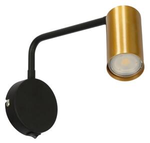 Nástěnná lampička TINA 1xGU10/15W/230V černá/zlatá
