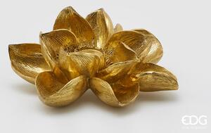 EDG Dekorace květ magnolie ve zlaté barvě - velký