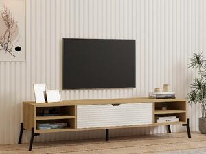 TV stolek/skříňka Motosu (dub safírový + bílá). 1095437