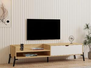 TV stolek/skříňka Momido (dub safírový + bílá). 1095439
