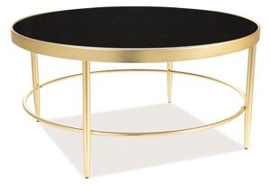 Kulatý konferenční stůl Sego368, černý/zlatý, 82cm