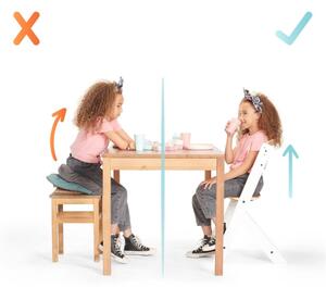 KINDERKRAFT - Dětská jídelní židle ENOCK s polstrováním šedá/bílá
