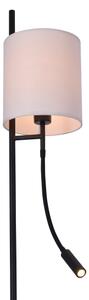 LED Stojací lampa TOKYO 1xE27/40W/230V + LED/3W černá/bílá