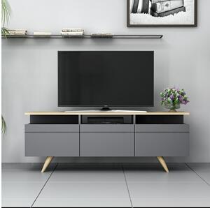 TV stolek/skříňka Vulema (antracit + dub). 1095467