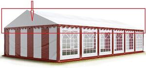 PVC Střešní plachta 5x10m barva Červeno-bílá