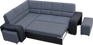Falco Rohová sedací souprava Wiki, rozkládací s úložným prostorem, levá, tmavě šedá/černá Inari 94/100