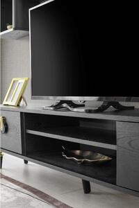 TV stolek/skříňka Kisive 2 (černá + zlatá). 1095478