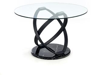 Jídelní stůl OPTICO bezbarvý / černá