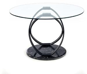 Jídelní stůl OPTICO bezbarvý / černá