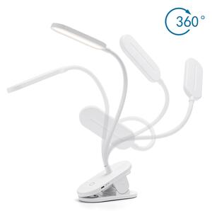 Aigostar-LED Stmívatelná nabíjecí stolní lampa s klipem LED/2,5W/5V 1200mAh bílá