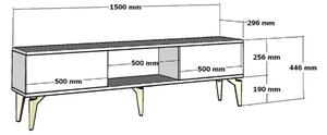 TV stolek/skříňka s krbem Sulotu 2 (bílá + ořech). 1095518