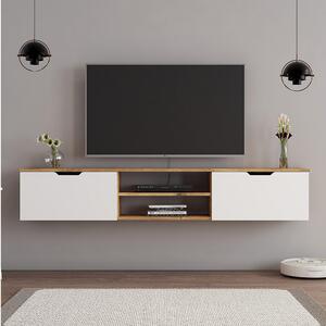TV stolek/skříňka Lenive 2 (bílá + borovice atlantická). 1095556