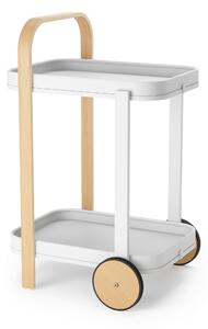 SERVÍROVACÍ VOZÍK, přírodní barvy, bílá, 44/80/50 cm Umbra, Online Only
