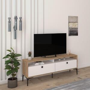 TV stolek/skříňka Lamele 1 (dub + bílá). 1095574