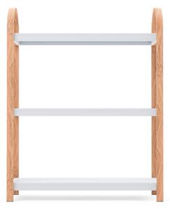 REGÁL, přírodní barvy, bílá, jasan, eukalyptové dřevo, 72/90/25 cm Umbra - Knihovny, Online Only