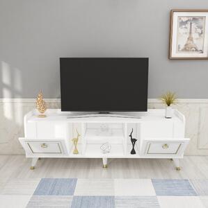 TV stolek/skříňka Lipoma 7 (bílá + zlatá). 1095615