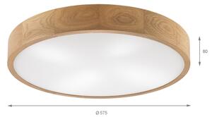Brilagi - LED Stropní svítidlo CARVALHO 4xE27/60W/230V dub pr. 57,5 cm
