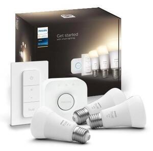 PH 8719514289130 Hue Bluetooth LED White set 3ks žárovek Philips + Hue Bridge můstek + dálkový ovladač Hue Switch 8719514289130 E27 A60 9,5W 1055lm 2700K stmívatelné - PHILIPS (929002469204)