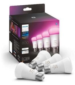 PH 8719514328402 Hue Bluetooth LED White and Color Ambiance set 4ks žárovek Philips 8719514328402 E27 A60 6,5W 800lm 2000-6500K RGB stmívatelné - PHILIPS (929002489604)