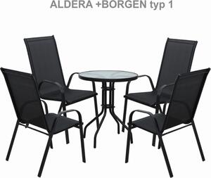 Tempo Kondela Židle, stohovatelná, tmavě šedá/černá, ALDERA