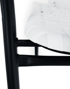Tempo Kondela Stohovatelná záhradní židle BERGOLA, bílá/černý kov