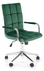 Dětská otočná židle GONZO 4 — samet, více barev Zelená