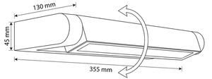 Brilagi - LED Venkovní nástěnné svítidlo SALERNO LED/12W/230V 35,5 cm černá IP65