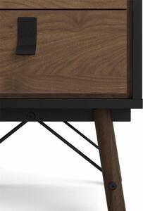 Noční stolek RY 86014 černý mat/ořech - TVI