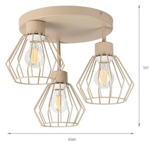 Přisazený lustr AUDREY 3xE27/60W/230V béžová