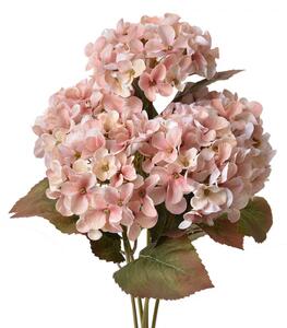 Umělá květina růžová hortenzie – 44 cm