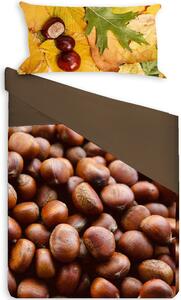 Gipetex Natural Dream 3D italské povlečení 100% bavlna Castagne - 140x200 / 70x90 cm