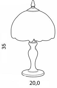 Brilagi - Tiffany vitrážová stolní lampa MIRABELLA 1xE27/60W/230V