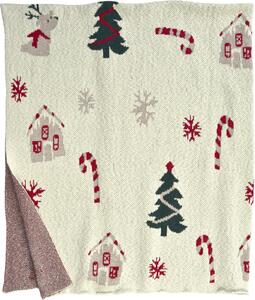 Vánoční bavlněný pléd MERRY DAYS 130 × 170 cm – Sander