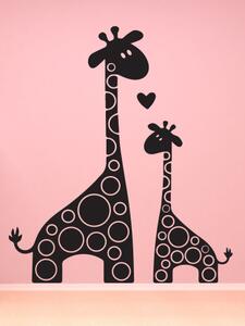 Žirafy - samolepky na zeď Barevná varianta: černá