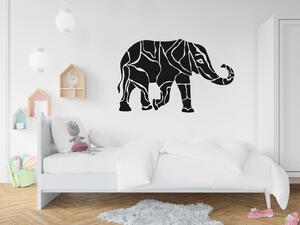 Slon - samolepky na zeď Barevná varianta: černá