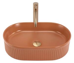 REA-U6377 - Umyvadlo na desku VANDA 31x49 cm keramika/oranžová