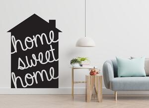 Domeček Home sweet home nápis - samolepky na zeď Barevná varianta: černá