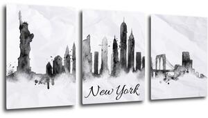 Impresi Obraz New York panorama - 90 x 40 cm (3 dílný)