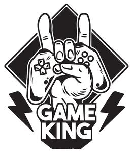 Game king gamer- samolepky na zeď Barevná varianta: černá