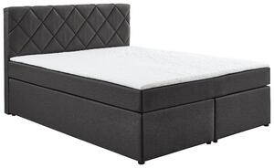 POSTEL BOXSPRING, 140/200 cm, antracitová Boxxx - Jednolůžkové postele, Online Only
