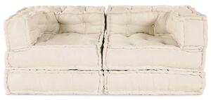 Modulová pohovka 2 pcs Krémová 140 x 70 x 56 cm Textil