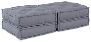 Modulová pohovka 2 pcs Šedá 140 x 70 x 36 cm Textil